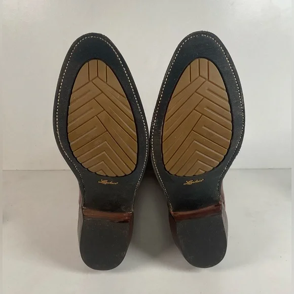 Lucchese Classics Handmade Cowboy Boots 12 EE Brown Bison Hide - Picture 2 of 16